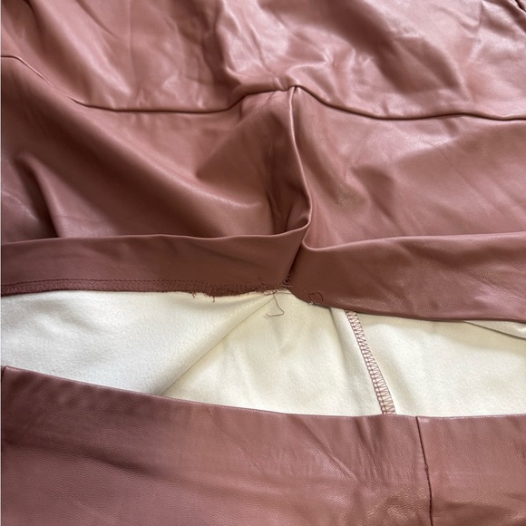 Dynamite Vegan Leather Mini Skirt, Brown, Size M - Picture 4 of 11